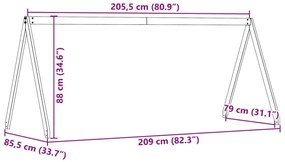 Telhado de cama infantil 209x85,5x88 cm pinho maciço branco