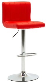 vidaXL Banco de bar couro artificial vermelho