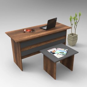 Conjunto de Mobiliário de Escritório VO8 – Nogueira e Antracite – Secr