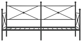 Cama de Dia sem Colchão 90x200 cm aço preto