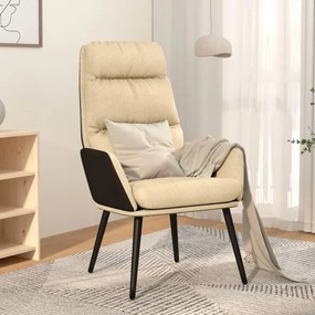 vidaXL Cadeira de descanso tecido cor creme