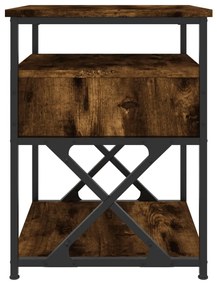 Mesa cabeceira 40x42x55 cm derivados de madeira carvalho fumado