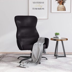 341084 vidaXL Cadeira de descanso couro artificial preto