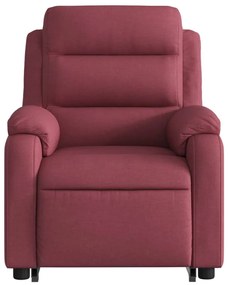 Poltrona de massagens reclin. elevatória tecido vermelho tinto