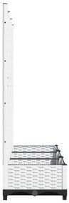 Vaso/floreira jardim c/ treliça 120x40x121,5 cm PP branco