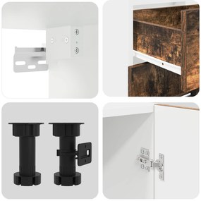 Conjunto de Armários de Cozinha 8 Peças Carvalho Fumado Madeira de Eng