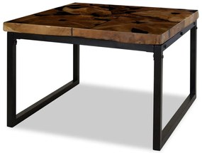 Mesa de centro em resina de teca 60x60x40 cm
