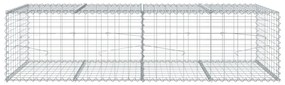 Cesto gabião com cobertura 200x100x50 cm ferro galvanizado