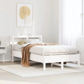 vidaXL Cama sem colchão 90x190 cm madeira de pinho maciça branco