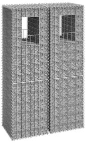 Postes/cestos gabião 2 pcs 40x40x140 cm ferro