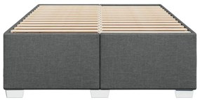 Estrutura de cama sem colchão 140x190 cm tecido cinzento-escuro