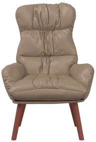 Cadeira Relaxante vidaXL Cappuccino em Couro Sintético