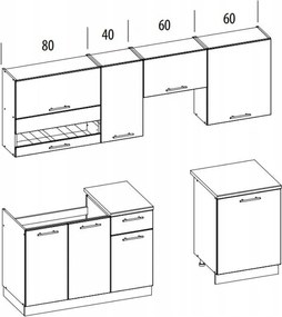 Conjunto de cozinha modular Tiffa Mix 106