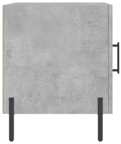 Mesa cabeceira 40x40x50cm derivados de madeira cinzento cimento