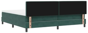 Cama Box com Colchão vidaXL Verde Escuro 200x200 cm Veludo