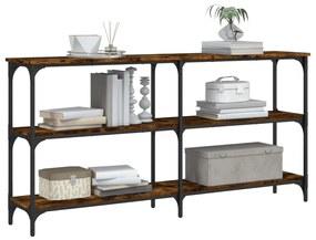 Mesa consola 150x29x75 cm derivados de madeira carvalho fumado