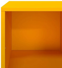 Mesa centro 101,5x50x43,5 cm aço laminado frio amarelo mostarda