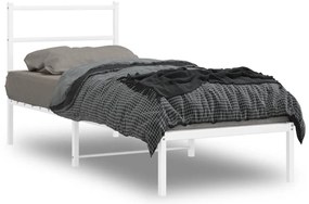 Estrutura de cama sem colchão com cabeceira 75x190 cm branco