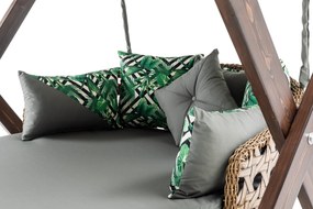 Baloiço de Jardim Duplo Dominic – Estrutura em Madeira de Pinho, Tecid