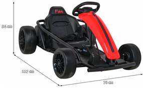 Kart elétrico para Crianças 12V FX1 Função Drift Master Vermelho