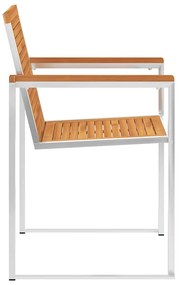 Cadeiras de jardim c/ almofadões 4 pcs madeira de acácia maciça