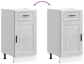 Armário base cozinha Porto derivados madeira cinzento cimento