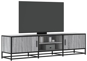 Móvel p/ TV 160x35x41cm derivados madeira/metal cinzento sonoma