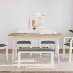 Banco 90 cm madeira seringueira maciça branco