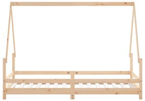 Estrutura de cama infantil 90x190 cm madeira de pinho maciça