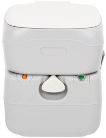 Sanita portátil p/ campismo 22+12 L PEAD cinzento e branco