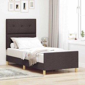 Estrutura de Cama vidaXL Castanho Escuro 80x200 cm Tecido