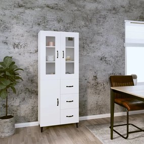 vidaXL Armário alto 69,5x34x180 cm derivados de madeira branco