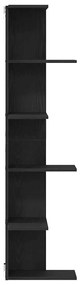 Prateleira de Canto vidaXL Preto Carvalho 36,5x36,5x140 cm Madeira Der