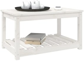 Mesa de jardim 82,5x50,5x45 cm madeira de pinho maciça branco