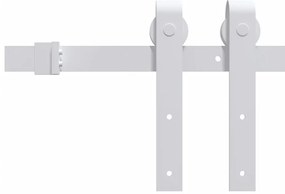 Porta de correr c/ ferragens 100x210 cm madeira de pinho maciça