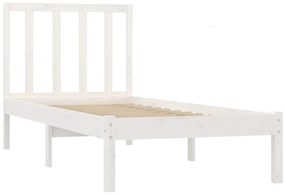 Estrutura de cama 90x200 cm pinho maciço branco