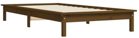 Estrutura cama pequena solteiro 75x190 cm pinho castanho mel