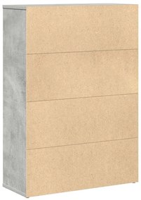 Estante 60x24x85 cm derivados de madeira cinzento cimento