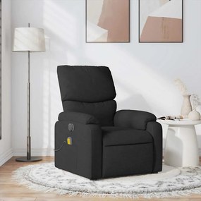 Poltrona de massagens reclinável tecido preto
