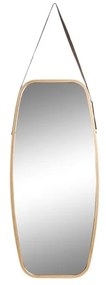 Espelho de Parede Dkd Home Decor Espelho Natural Castanho Pu (45 X 1,5 X 132 cm)