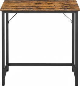 Secretária de escritório estreita com design industrial 80 x 50 x 75 cm castanho vintage-preto