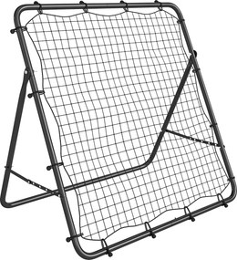 SPORTNOW Baliza Dobrável Rede de Treino de Futebol com Ângulo Ajustável em 5 Níveis com Estrutura de Aço 120x73x112 cm Preto | Aosom Portugal