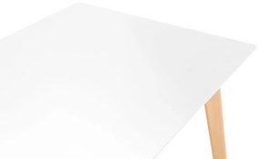 Mesa de jantar extensível 120/155 x 80 cm branca MEDIO Beliani