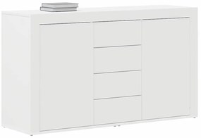 Aparador Branco Branco Madeira 120 x 36 x 69 cm Armazenamento