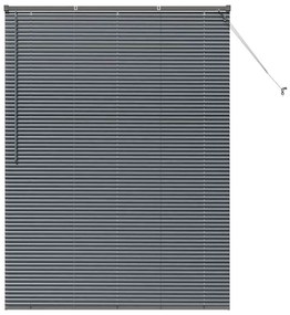 Persiana de Janela Cinzento-escuro 80 x 130 cm Alumínio