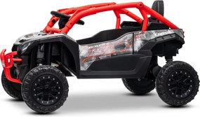 Carro elétrico para crianças Kawasaki TERYX KRX 1000 12V, controlo remoto, bateria de lítio, 2 motores de 25 W, com licença Vermelho