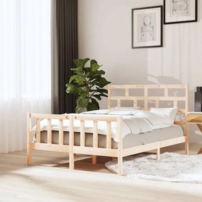 vidaXL Estrutura de cama 120x200 cm madeira de pinho maciça