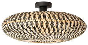 Luminária de teto oriental bambu preto 50 cm - Ostrava Oriental