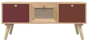 Mesa de centro c/ gavetas 80x40x35,5 cm derivados de madeira