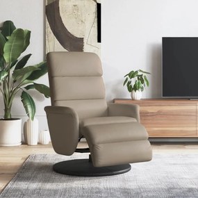 vidaXL Cadeira reclinável com apoio de pés couro artificial cappuccino
